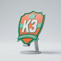 Badge en silicone tendance avec épingle de sûreté - Design 3D résistant à l'eau pour vêtements, sacs et chapeaux