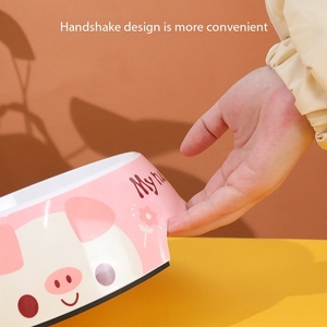 Belle conception de dessin animé en acier inoxydable deux couches utilisation séparée simple et Double bol nourriture pour animaux de compagnie bol d'eau chat chien mangeoire - Product Image 4