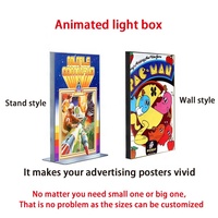Boîte à lumière led en aluminium dynamique, personnalisée, pour affichage publicitaire flash, rétro-éclairé