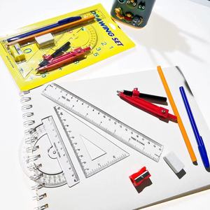Bonne mode règle ensemble géométrique taille-crayon gomme ruban adhésif enfants et école 10 pièces école <span class=keywords><strong>mathématiques</strong></span> papeterie ensemble - Product Image 6