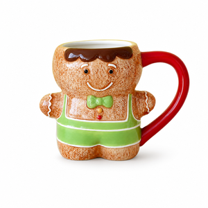 <span class=keywords><strong>Taza</strong></span> de Cerámica Personalizada con Diseño de Hombre de Jengibre Navideño, 16 oz, <span class=keywords><strong>para</strong></span> Sublimación, Regalo Navideño - Product Image 5