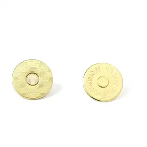 Custom Light Gold Metal Magnetic Snap Button For Bags and Clothes High Quality Metal Bags Fittings