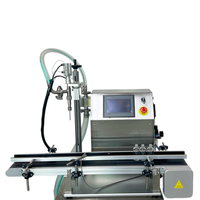 Machine de remplissage automatique entièrement électrique de table pour miel, sauces, confitures et pâtes épaisses en bouteilles et bocaux en verre avec pompe à engrenages
