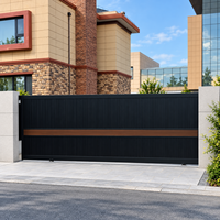 Portail de garage moderne en aluminium avec moteur, design de portail coulissant sur mesure de qualité supérieure pour villa et projets résidentiels