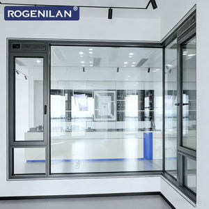 Fenêtre à battant en aluminium Rogenilan, résistante aux ouragans, <span class=keywords><strong>double</strong></span> <span class=keywords><strong>vitrage</strong></span> trempé, pour maisons - Product Image 3
