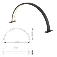 Lampe de table manucure 40 rose blanc noir Slim-Line Lampe de bureau LED UV à lumière droite Lampe à ongles demi-lune Logo personnalisé