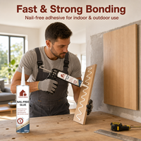 Adhésif structurel acétique sans clou FEIDU'S HOME, mastic à séchage rapide pour la décoration intérieure, 300 ml