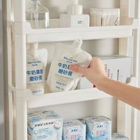 Hochwertiges Doppel-Modernes Wohnzimmer-Aufbewahrungsregal Toiletten-Aufbewahrungsschrank Schiebe-Aufbewahrungsregal PP-Kunststoff Multifunktional