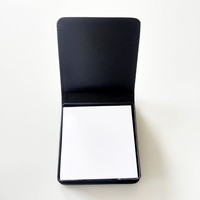 Porte-notes autocollants carré personnalisé avec logo, boîte à mémos vierge en cuir PU pour sublimation