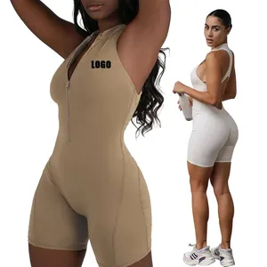 Sleeveless Fitness Clothing Women Activewear Sportswear Yoga Seamless Workout Rompers Women Plus Size 1 Piece Jumpsuits