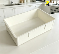 Bac de stockage commercial durable ZBX pour cuisine, bac à pâtisserie en plastique, boîte de levage de pâte à pizza pour la restauration et le traiteur