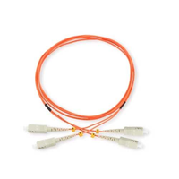 Serat LC SC FC ST konektor 3m 5m 10m serat Multimode 62.5/125 oranye OM1 OM2 dupleks 2.0mm 3.0mm kabel Patch kabel Patch