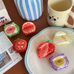 Yhj trái cây loạt thiết kế sáng tạo mô hình hoạt hình tinh tế Acrylic Claw <span class=keywords><strong>Clip</strong></span> dâu tây hình dạng dễ thương Cô Gái Tóc <span class=keywords><strong>Clip</strong></span> - Product Image 1