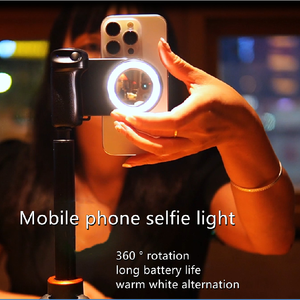 ใหม่ล่าสุดขาตั้งกล้องสำหรับ iPhone 3 in 1แม่เหล็กที่ชาร์จไร้สายกล้อง Vlog selfie ติดที่มีไฟ - Product Image 5