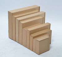 Boîtes en papier kraft express rectangulaires pliantes personnalisables en gros pour emballage d'expédition pour les entreprises de vente au détail en gros