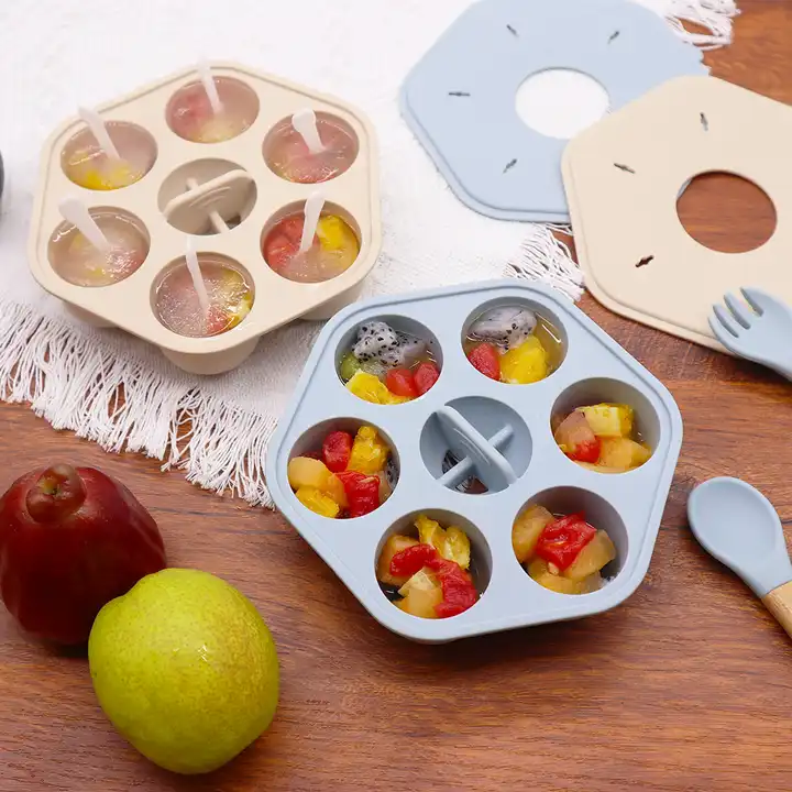6 Pcs Silicone Baby Food Storage Containers Baby Food Freezer Tray with Lids  Silicone Baby Food