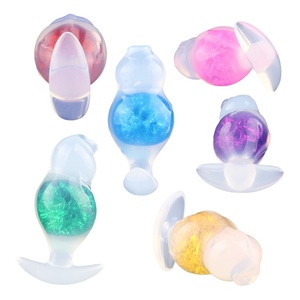 CF-P9139 Tapón Anal de Silicona Suave con Forma de Corazón de Hielo, Dilatador Anal con Cristal de Vidrio Integrado, Inserto Vaginal y Anal, Juguetes Unisex al por Mayor - Product Image 2
