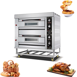 Horno Eléctrico Comercial de Dos Niveles y Dos Bandejas para Hornear Pizza y Pan con Termostato Ajustable y Fácil de Operar - Product Image 1