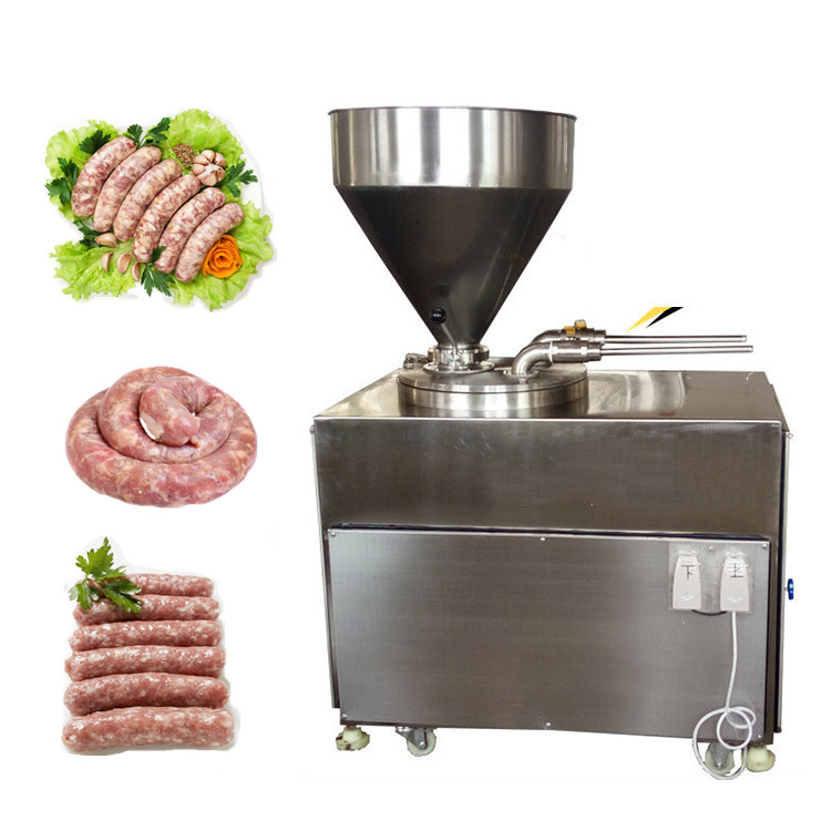 Commercial Bacon Meat Sausage Mincer Smoking And Cutter Machine Automatic Sausage Production Line