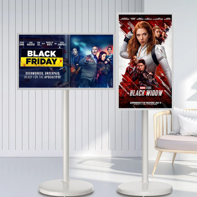 Android 13 New Portable Mobile Screen Rotatable Touch Smart Panel 4:3 Aspect Ratio USB Interface Home Bedroom 4K Stand White