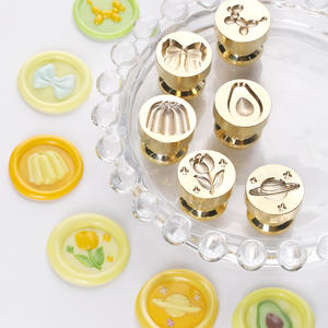 Mini tampons à cire de la série Relief mignons de 1,5 cm, motifs têtes de légumes, fruits, plantes et animaux, pour la décoration de journaux - Product Image 1