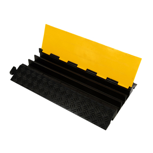 Wholesale Price 5 Channel PVC Jacket Cover Wire <strong>Hose</strong> Traffic Safety Speed Bump Hump <strong>Rubber</strong> Cable Ramp Protector - Product Image 2