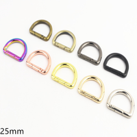 Mousqueton en alliage de zinc de 25 mm, léger, électroplaqué, pour accrocher sacs et porte-clés