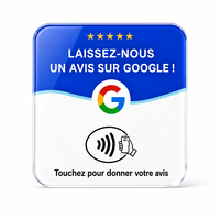 Tarjeta de Reseñas de Google, Versión Francesa, Adhesivo Acrílico NFC, Resistente al Agua, Logotipo Impreso Personalizado para Cafetería, Hotel, Restaurante