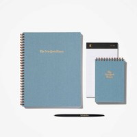 Benutzer definiertes Logo A5 Business Notebook-Set mit Spiral ring Blank gefütterte Seiten Stift-Hardcover-Stil Papier abdeckung Box verpackt
