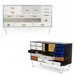 Armoires <span class=keywords><strong>console</strong></span> de rangement au design italien élégant sur mesure Buffet blanc moderne Buffet en bois vintage <span class=keywords><strong>avec</strong></span> tiroirs - Product Image 6