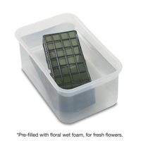 Vente en gros de cages en mousse florale rectangulaires vertes, arrangements de fleurs fraîches humides, porte-fleurs pour la maison