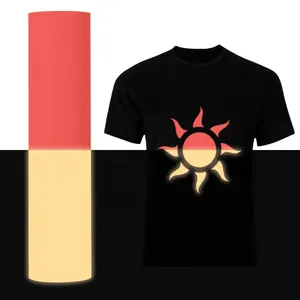 Gemakkelijk Onkruid Ijzer Op Pu Flex Htv T-Shirt Glow In De Donkere Warmteoverdracht Vinyl Papier Voor Kleding