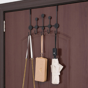 Kim loại miễn phí gấp quần áo móc lưu trữ Giá cửa móc áo móc cho phòng ngủ nhà bếp thuận tiện áo móc quần áo giá - Product Image 4