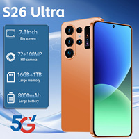 S26 Ultra 5G Smartphone Android 15 7,3 Zoll 16GB RAM 1TB ROM 108MP Kamera Akku 120Hz LCD Entsperrt