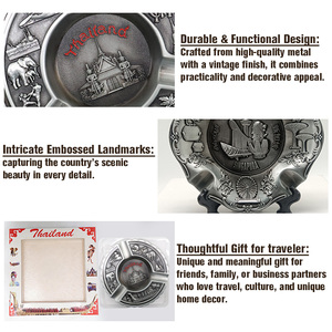 Souvenir touristique de la Turquie, du Parthénon et de la Grèce, cendrier en métal antique, cendrier fantaisie, cendriers en métal vintage bon marché - Product Image 6