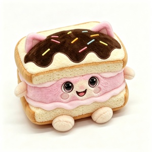 ตุ๊กตาขนมปังปิ้งรูปแมวแบบกำหนดเอง ของเล่นตุ๊กตาขนมปัง ตุ๊กตาแมวขนนุ่ม ของหวาน ขนนุ่มสไตล์เบเกอรี่ ไส้ใยฝ้าย PP สำหรับฮาโลวีน - Product Image 5