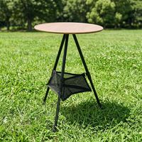 Table miniature portable légère avec pieds réglables, logo personnalisable, convient à 1-2 personnes, table de camping
