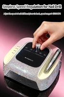 Lampe à ongles 2-en-1 personnalisée avec perceuse à ongles, capteur infrarouge intelligent, batterie rechargeable – Vente en gros, directement de l'usine