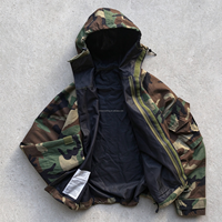 Veste coupe-vent de randonnée légère en softshell camouflage personnalisée pour homme, en nylon ripstop, avec capuche
