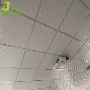 Installation de carreaux de plafond en gypse en PVC <span class=keywords><strong>mince</strong></span> et léger à l'humidité 60X60 - Product Image 3