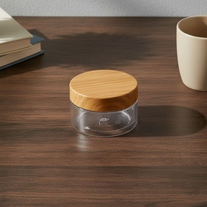 <b>Empty</b> 100ml 120ml 150ml Transparent PET Plastic Cosmetic Body Butter Containers With Transfer Plastic Lids - Product Image 3