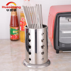 Huasimeng Soporte para Palillos de Acero Inoxidable con Orificios en Forma de Manzana, Organizador de Cocina Multifuncional para Palillos, Pajitas y Cucharas - Product Image 1