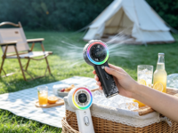 Ventilateur portable sans pales rechargeable 4000 mAh avec 199 niveaux de vitesse, ultra silencieux, USB, pour le camping et la maison