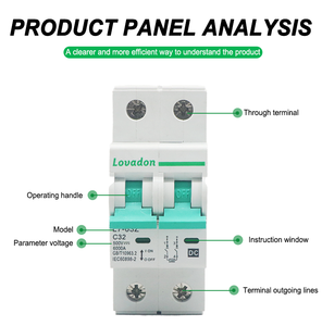 LOVADON <span class=keywords><strong>L7</strong></span> 2P мини-выключатель 63 Amp солнечный PV DC 1000V Электрический MCB с LI Protection - Product Image 5