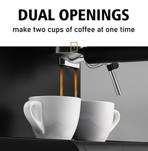 inoxidable Con filtro doble para el hogar, máquina de café expreso con espuma de leche de estilo italiano, 2 tazas - Product Image 5