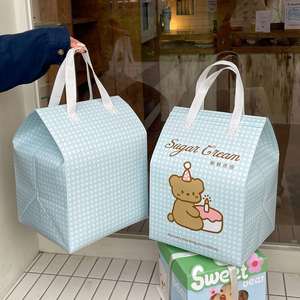 Sac isotherme écologique réutilisable avec doublure en aluminium pour aliments, lait, gâteaux, café - Product Image 2