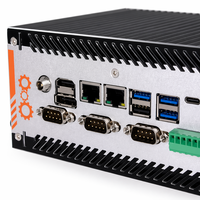Mini PC Industrial sin Ventilador para IoT, con IA, Computación de Borde, 1360P, 1365U, 2 LAN, 4 COM, 8 GPIO, Montaje en Riel DIN, Amplio Rango de Temperatura, X86