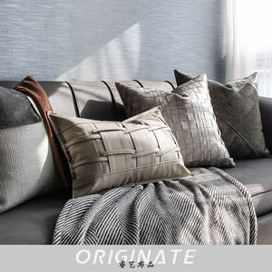 Funda de Cojín Decorativa RUIYI Personalizada, Exquisita, Negra y Gris con Borlas y Costuras, Diseño Geométrico Vintage, con Memoria y Masaje - Product Image 2