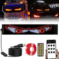Écran LED flexible pour voiture et camion, panneau matriciel USB, motif yeux de démon dynamique, yeux de démon, animation de texte, affichage publicitaire