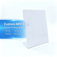 Support de table personnalisé en PVC NFC RFID 13,56 MHz étanche avec impression de cartes pour affichage de médias sociaux pour le marketing d'entreprise